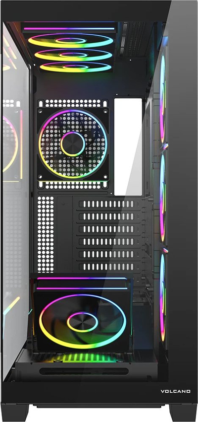 Kutia kompjuteri Modecom Volcano Stellar Plus, ARGB, Midi Tower, e zezë