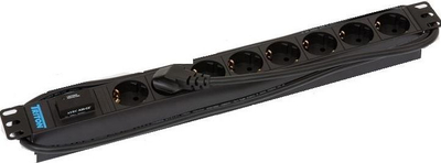 Дистрибутер на енергија за рек Triton RAB-PD-X08-A1, 8 излези, 1U, црн