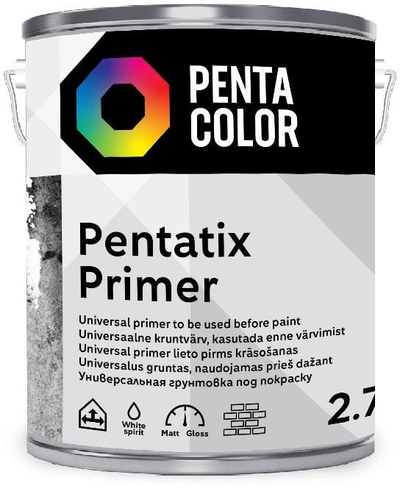 Praimer mat për bojë PENTATIX Matt Alkyd Primer, 2.7L, i bardhë