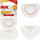 Qetësuese bebe NUK Star, silikon, set 2 copë, 0-6m, të bardha rozë