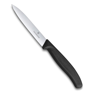 Thikë kuzhine Victorinox Swiss Classic, 10cm e drejtë, e zezë