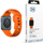 Rryp ore 3mk Silicone Watch Strap për Apple Watch, 38/40/41 mm, portokalli