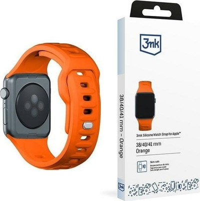 Rryp ore 3mk Silicone Watch Strap për Apple Watch, 38/40/41 mm, portokalli