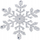 Ngjitëse dritareje Craft with Fun Snowflake, dekor dimri, me shkëlqim, argjend