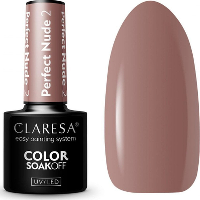 Llak xheli hibrid Claresa Perfect Nude 2, 5g, kafe me vjollcë