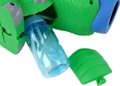 Makina e flluskave t’sapun Leantoys Dinosaur, automatike, me lëng flluskash, jeshile