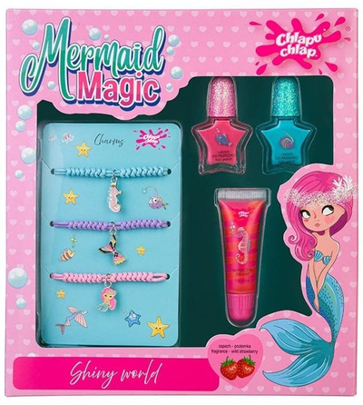 Set kozmetik për kalamaj Chlapu Chlap Mermaid Magic, llak thonjsh, lip gloss, shumëngjyrësh