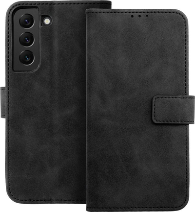 Këllëf libër Forcell TENDER për Samsung Galaxy A21s, lëkurë eko, me magnet, i zi