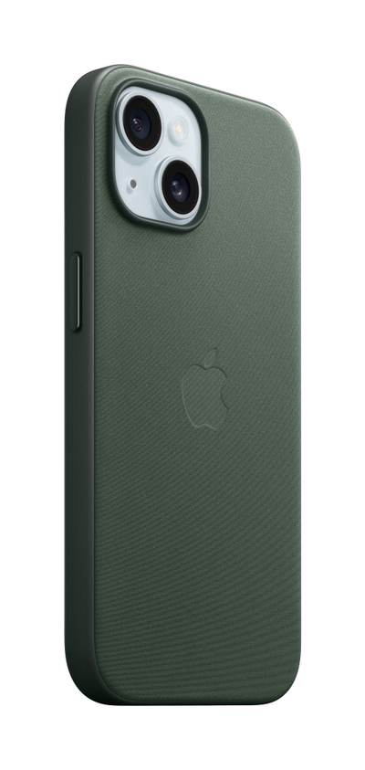 Маска Apple за iPhone 15 Pro FineWoven Case со MagSafe, Evergreen