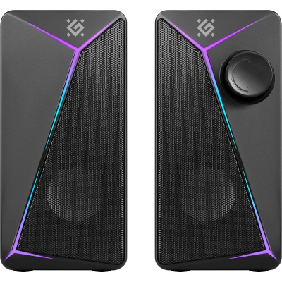 Кутија звучници Defender J5 2.0, 6W, USB, со ЛЕД, црна
