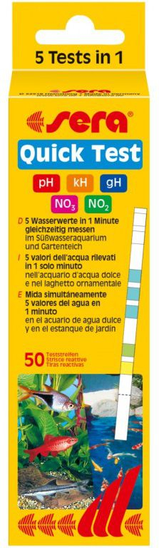 Testues uji për akuarium Sera, 5in1, 50 shiritë