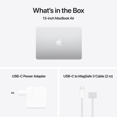 Apple Macbook Air, 13.6", M4 10-core, 16GB, 256GB SSD, 8-core GPU, Silver