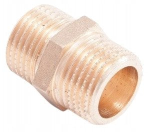 Gyp lidhës bronzi Ferro Long Brass Nipple 3/4, 40mm, me fije jashtë