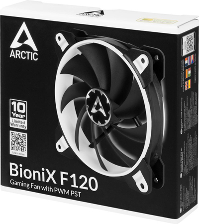 Ftohës Arctic BioniX F120, 120 mm, i bardhë / i zi