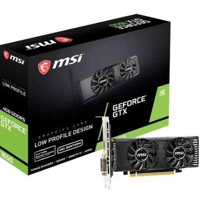 Karta grafike MSI GeForce GTX 1650 Low Profile OC, 4GB GDDR5, e zezë