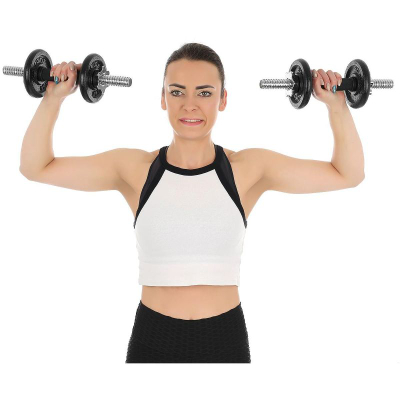 Set hantelash Eb Fit 585470, gize, 2 x 9.5 kg, i zi