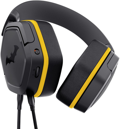 Kufje gaming Trust 25784, me kabllo, mbi vesh, të zeza me të verdha