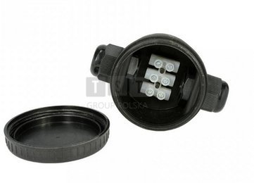 Kuti instalimi hermetike Opatówek PI-M666 3P, IP66, diametër kablloje 5-9mm, e zezë