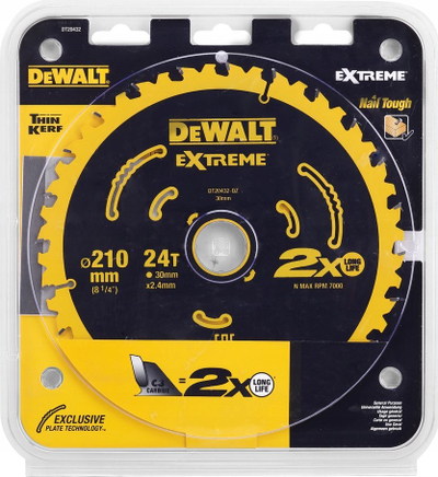 Teh rrethor DeWALT DT20432 QZ, 1 copë, për dru