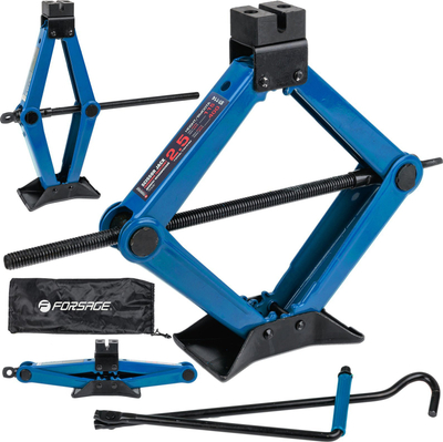 Fole trapez FORSAGE, 2500 kg, mekanike, blu