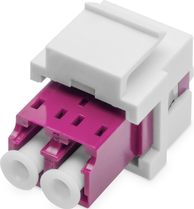 Adaptor fibër optike Digitus LC LC, duplex, multimode OM4, keystone