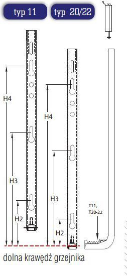 Radiator Stelrad Vertex Style tip 22, 2000 x 300 mm, 957 W, i bardhë 