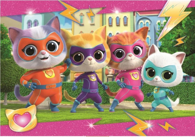 Puzzle për kalamaj Clementoni Supercolor SuperKitties, 2x20 copa, 3 vjeç, shumëngjyrësh