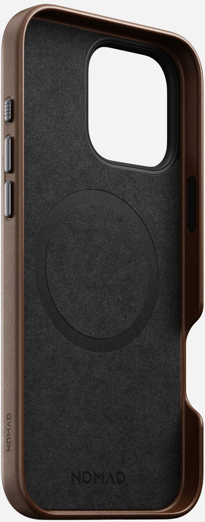 Futrollë lëkure Nomad Traditional për iPhone 16 Pro Max me MagSafe, kafe