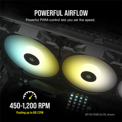 Ventilator kase Corsair SP140 RGB ELITE, 140mm, RGB, i zi