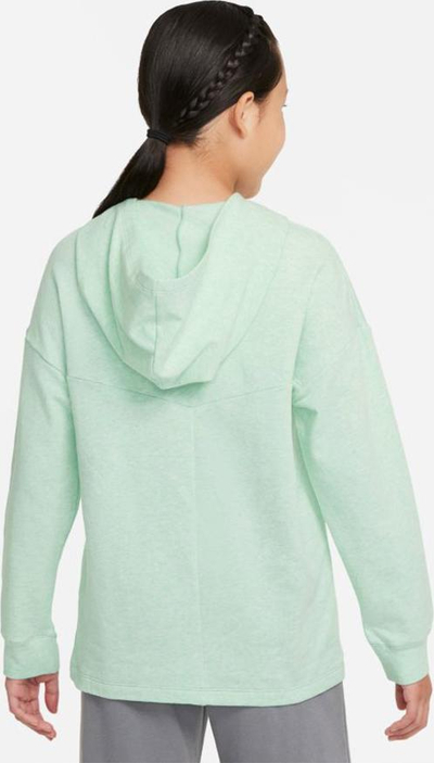 Bluzë me kapuç Nike Yoga Jr DN4752 379, për goca, jeshile e hapur