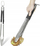 Set aksesorësh për grill Maximex, lugë dhe pincë 45 cm, çelik inox, me doreza të zeza