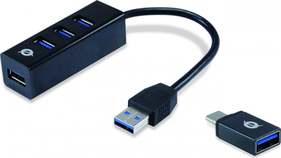USB hub Conceptronic HUBBIES04B, 4 porta USB 3.2, 5 Gbit/s, i zi