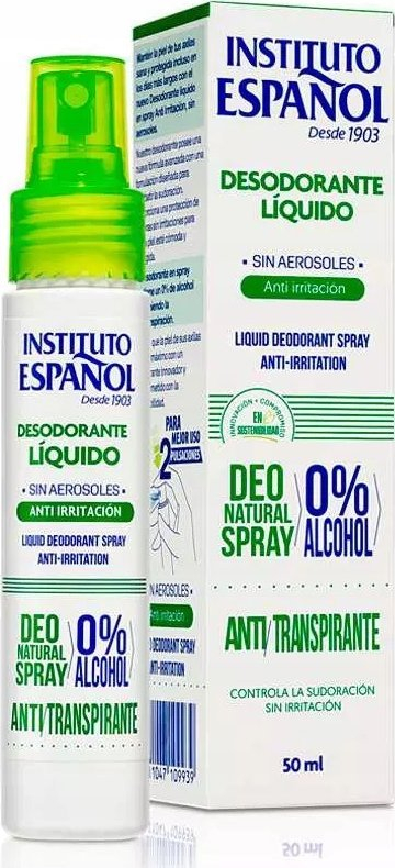 Deodorant sprej Instituto Español Anti Irritation, për lëkurë të ndjeshme, 50ml