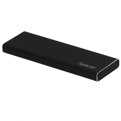 Kuti e jashtme për SSD M.2 SATA Spacer SPR-M2TYPEC-01, USB 3.1 Type C, madhësi 2230 2280, e zezë