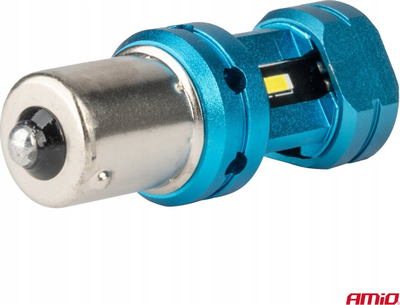 Llambë LED CANBUS Amio 04252, 1156 BA15S P21W, 12V 24V, e bardhë