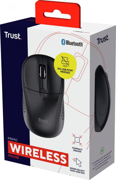 Mi kompjuteri Trust Primo, Bluetooth, 1000-1600 DPI, i zi