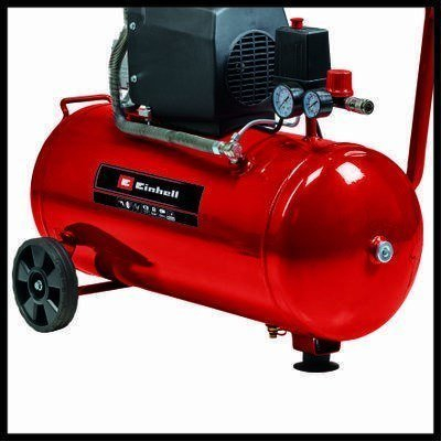 Kompresor ajri Einhell TC-AC 190/50/8, 1500W, depozitë 50L, i kuq e zi