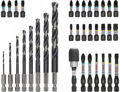 Set veglash Bosch Professional 2608521U81, bitë vidhosës, stërvitje metali, shumëngjyrësh