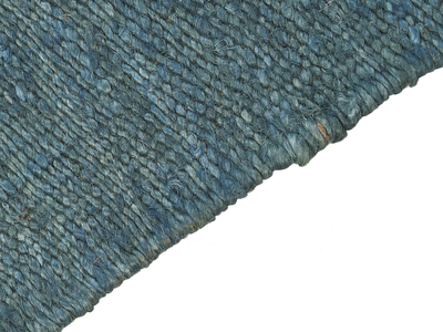 Tapet jute LUNIA, 80 x 150 cm, punim me dorë, blu