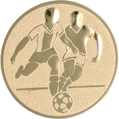 Emblemë alumini për medalje Tryumf D1-A1, futboll, 25 mm, e artë