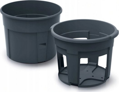 Vazo për patate Prosperplast Potato Pot IZIE400, plastikë rezistente, anthracite