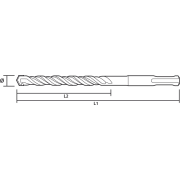 Spiral betoni Graphite 57H419, SDS+, 9mm
