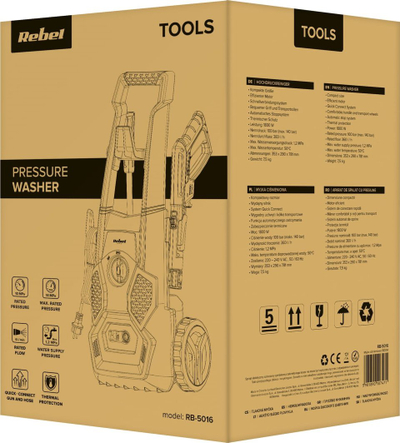 Lavastres elektrik Rebel LT503B, 1800W, 140 bar, gri e zezë
