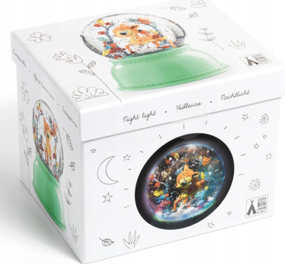 Lampë nate Djeco Fawn Snow Globe, 14cm, me timer, me shumë ngjyra