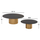 Set tavolina për kafe Clad (HM11916), ari/ zezë