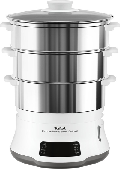 Пареар Tefal VC502D10 Convenient Series Deluxe, 3 нивоа, дигитална контрола, не’рѓосувачки челик