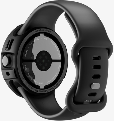 Mbulesë ore inteligjente Spigen Liquid Air me stand, për Google Pixel Watch 4 41mm, matte, e zezë