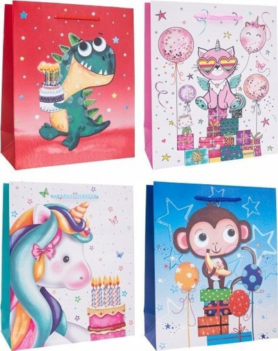 Çantë dhurate Rosette Gift Box, 51x72x18cm, Birthday Mix, shumëngjyrëshe