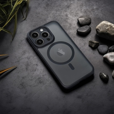 Kapak telefoni OEM FULL MATTE MAG, për iPhone 17, kompatibil me MagSafe, i zi