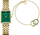 Set Orë dhe byzylyk për femra Rosefield The Octagon XS Emerald OEGED-X288